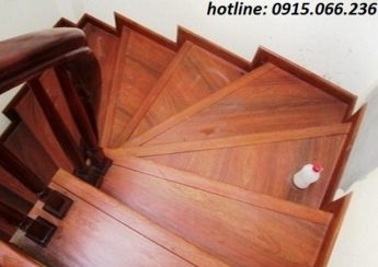 Cầu thang gỗ công nghiệp tại Hà Nội, cau thang go cong nghiep, cau thang gia re