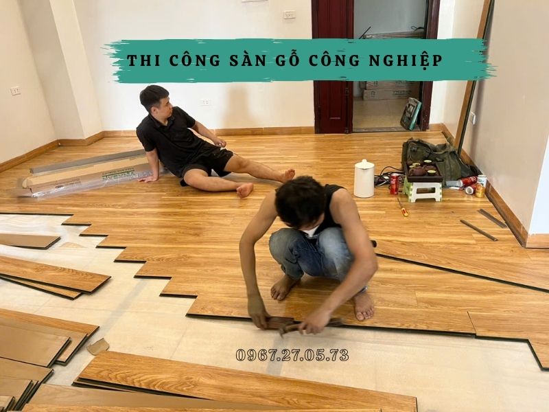 thi công sàn gỗ vĩnh yên
