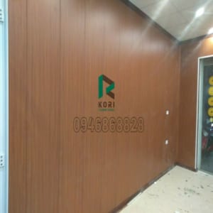 Hoàn thiện ốp tường trang trí giả gỗ