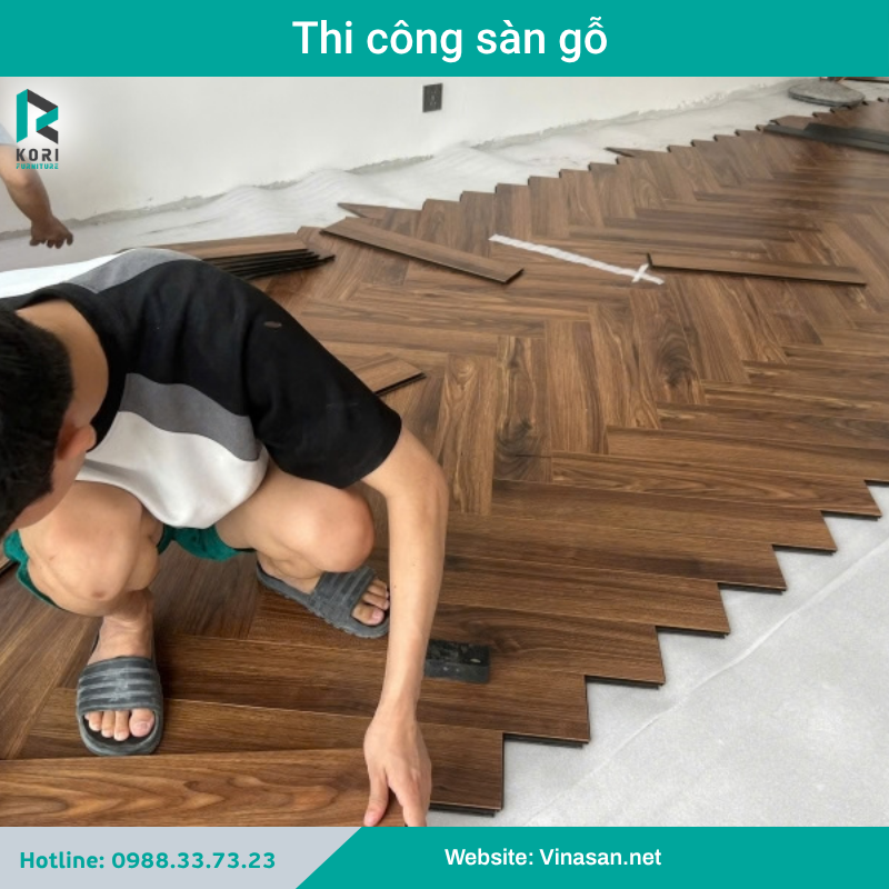 Thi công sàn gỗ