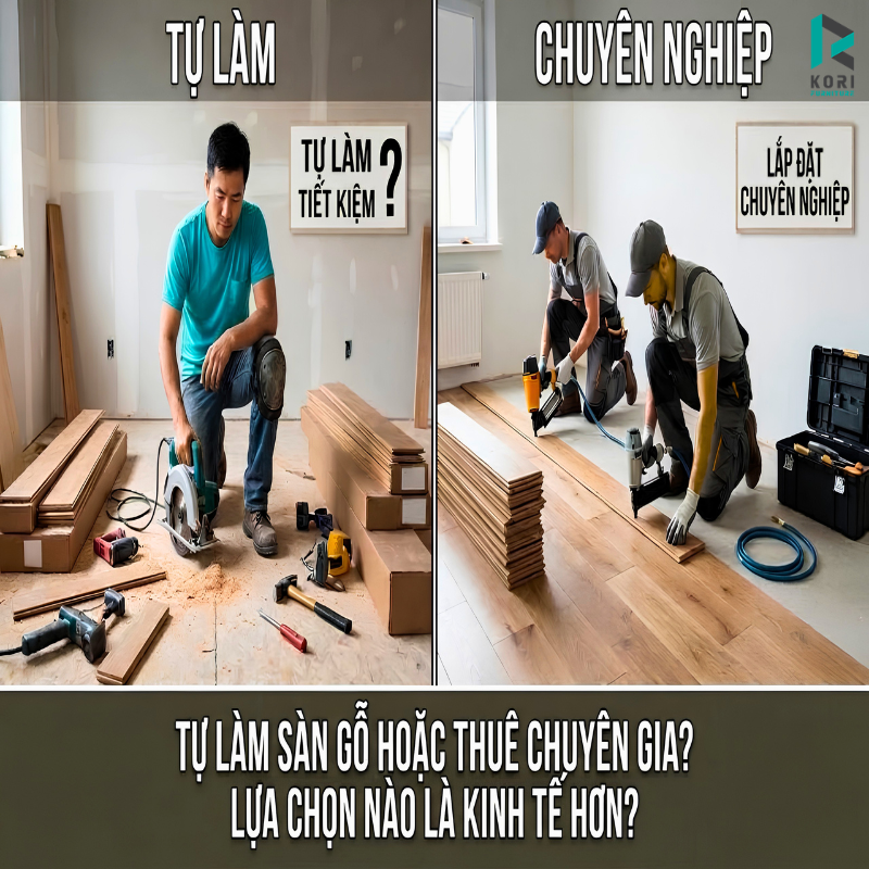 Tự lát sàn gỗ hay thuê thợ lát sàn