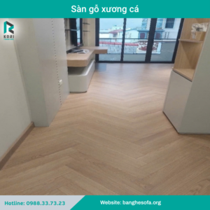 Sàn gỗ xương cá phòng ngủ